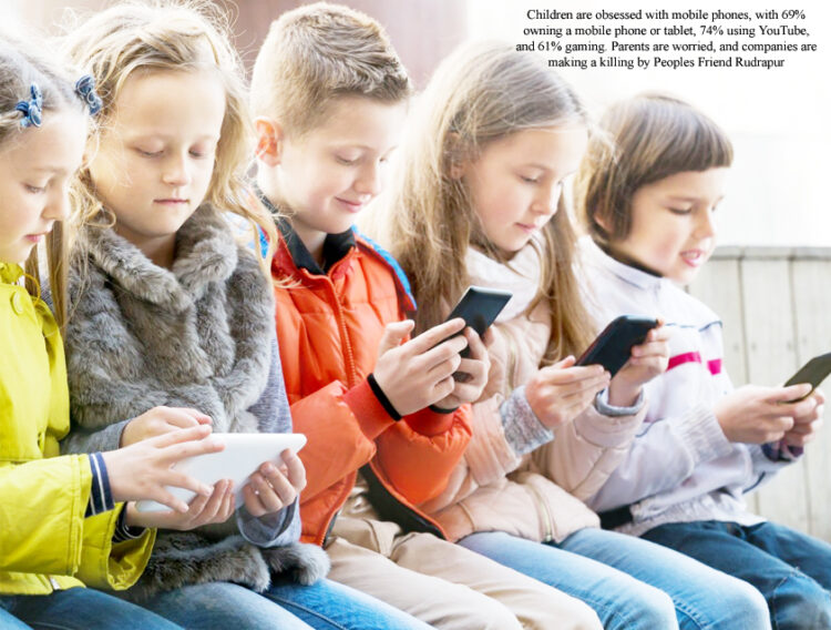 बच्चों में मोबाइल के लिए पागलपन तक नशा, 69 फीसदी बच्चों के पास मोबाइल या टेबलेट, 74 फीसदी यूट्यूब, 61 फीसदी गेमिंग के शौकीन, अभिभावक परेशान, कंपनियों की चांदी कट रही